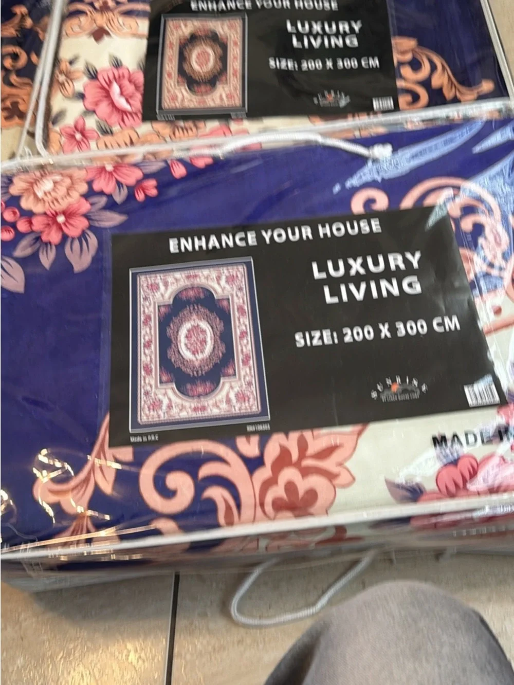 Classic Floral Purple Area Rug - Elegant Medallion Design